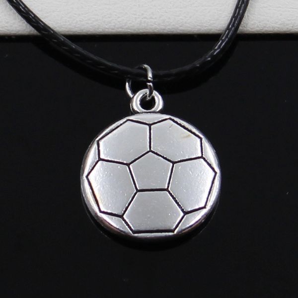 tibetan silver color pendant double sided football necklace choker black leather cord factory price handmade jewelry gl0a
tibetan silver color pendant double sided football necklace choker black leather cord factory price handmade jewelry gl0a