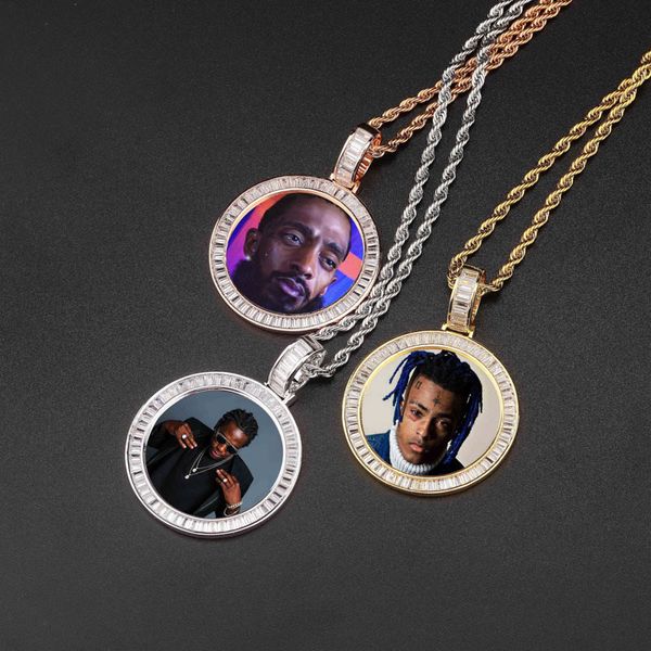 customized ps necklaces jewelry fashion 18k gold plated circle memory pendant necklace bling zircon paved hip hop necklaces, Silver
customized ps necklaces jewelry fashion 18k gold plated circle memory pendant necklace bling zircon paved hip hop necklaces, Silver