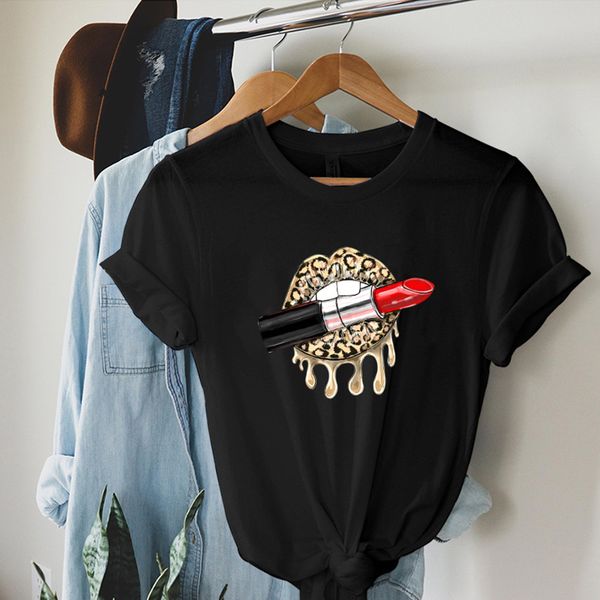 wt20380 european and american personality leopard print lips printing fashion trend round neck pullover short sleeve t-shirt women, White
wt20380 european and american personality leopard print lips printing fashion trend round neck pullover short sleeve t-shirt women, White
