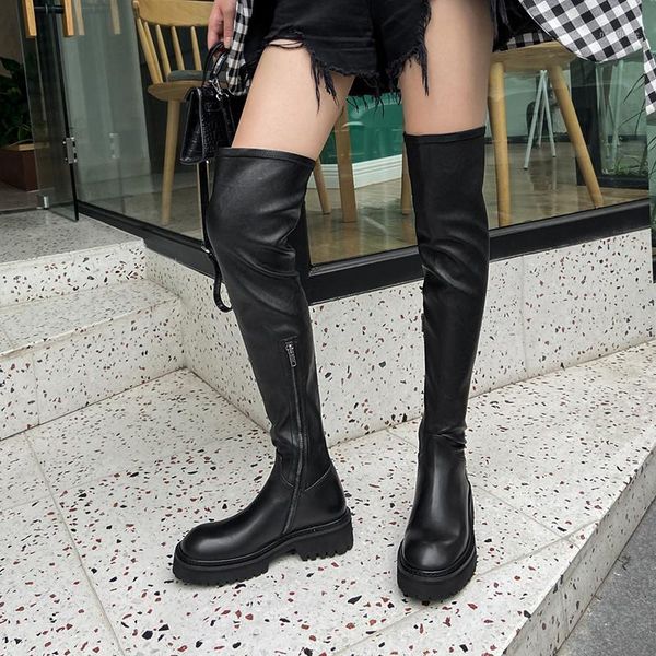 2020 winter cowhide over-the knee women thigh high boots platform genuine leather stretch women shoes thick heel botas feminina1, Black
2020 winter cowhide over-the knee women thigh high boots platform genuine leather stretch women shoes thick heel botas feminina1, Black