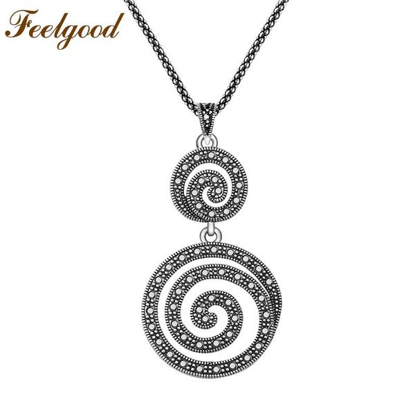 pendant necklaces feelgood jewelry antique silver color vintage black crystal big circular spiral necklace for women party gift
pendant necklaces feelgood jewelry antique silver color vintage black crystal big circular spiral necklace for women party gift