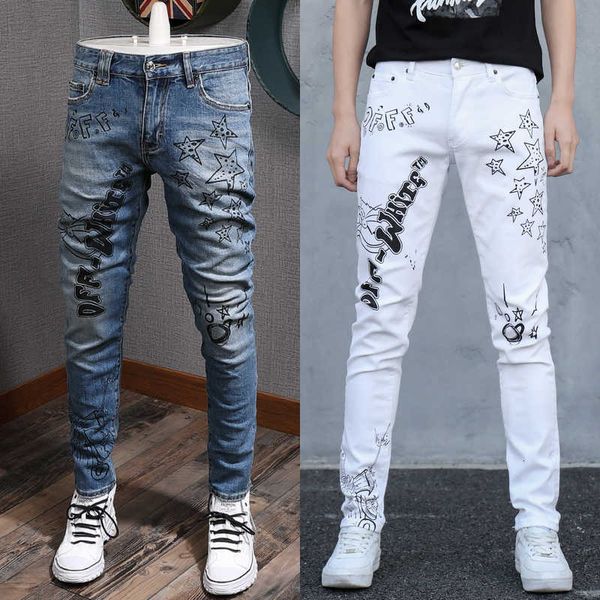 blue and white multi printed effect jeans men's detail fading slim fit denim cotton jeans 5 pockets
blue and white multi printed effect jeans men's detail fading slim fit denim cotton jeans 5 pockets