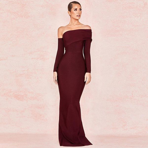 wine red off the shoulder long sleeve back spliting maxi bodycon dress sheath robe womens clothing elegant party nightclub, Black;gray
wine red off the shoulder long sleeve back spliting maxi bodycon dress sheath robe womens clothing elegant party nightclub, Black;gray