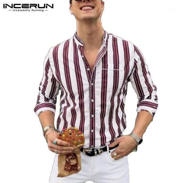 incerun stand collar casual shirt men striped autumn long sleeve handsome chic fashion button street style men basic shirts 20191, White;black
incerun stand collar casual shirt men striped autumn long sleeve handsome chic fashion button street style men basic shirts 20191, White;black