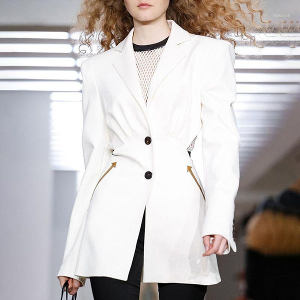 women hollow out longline blazer single breasted high waist tunic casual blazer coat1, White;black
women hollow out longline blazer single breasted high waist tunic casual blazer coat1, White;black