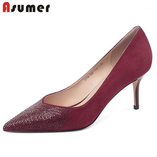 asumer 2021 new arrive suede leather pumps women shoes crystal pointed toe elegant party wedding shoes ladies single1, Black
asumer 2021 new arrive suede leather pumps women shoes crystal pointed toe elegant party wedding shoes ladies single1, Black