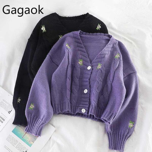 gagaok women knitted cute fashion loose sweater spring autumn v-neck lantern sleeve embroidery floral harajuku female cardigan1, White
gagaok women knitted cute fashion loose sweater spring autumn v-neck lantern sleeve embroidery floral harajuku female cardigan1, White