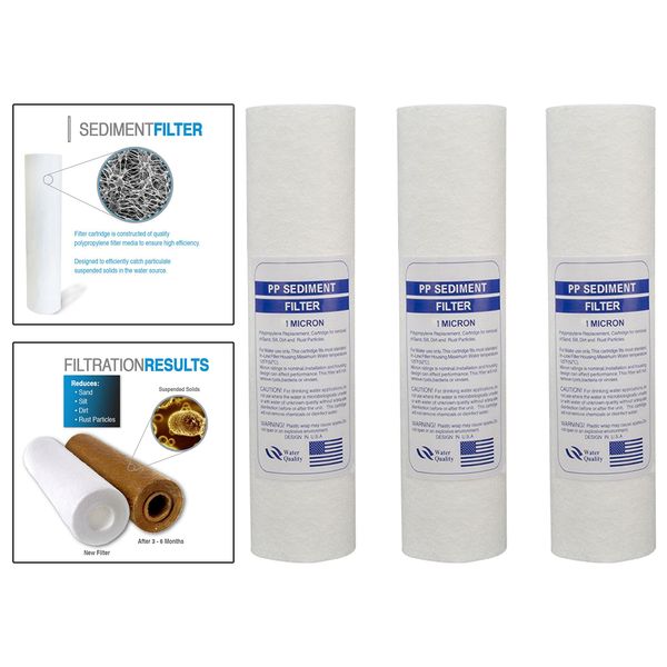 10 inch water filter cartridge compatible home kitchen sediment water purifier replacement 3-pack
10 inch water filter cartridge compatible home kitchen sediment water purifier replacement 3-pack