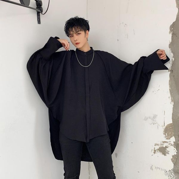 men's casual shirts men bat long sleeve stand collar party dress male japan streetwear hip hop loose black white stage show shirt1, White;black
men's casual shirts men bat long sleeve stand collar party dress male japan streetwear hip hop loose black white stage show shirt1, White;black