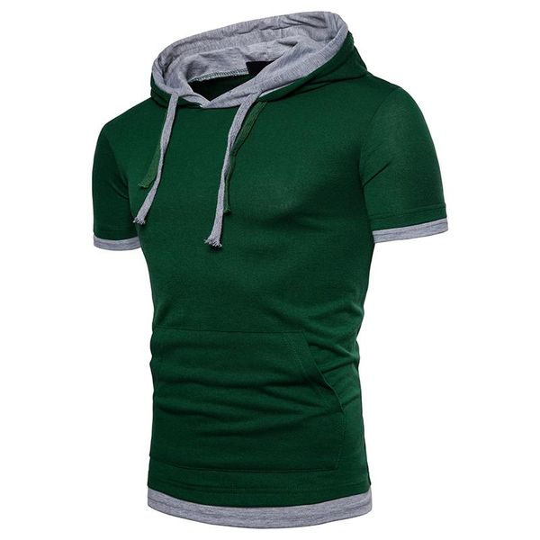 new men's fake two european and american fashion large size short-sleeved hooded t-shirt, White;black
new men's fake two european and american fashion large size short-sleeved hooded t-shirt, White;black