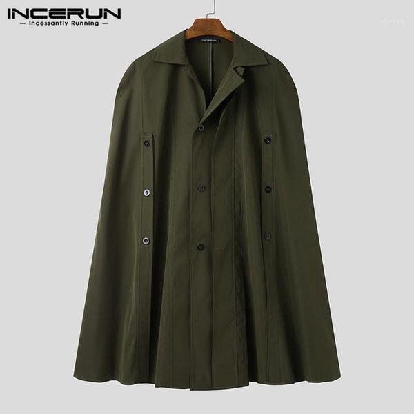 men cloak coats solid button up streetwear turn down collar poncho fashion long trench windproof mens cape coats incerun s-5xl1, Tan;black
men cloak coats solid button up streetwear turn down collar poncho fashion long trench windproof mens cape coats incerun s-5xl1, Tan;black