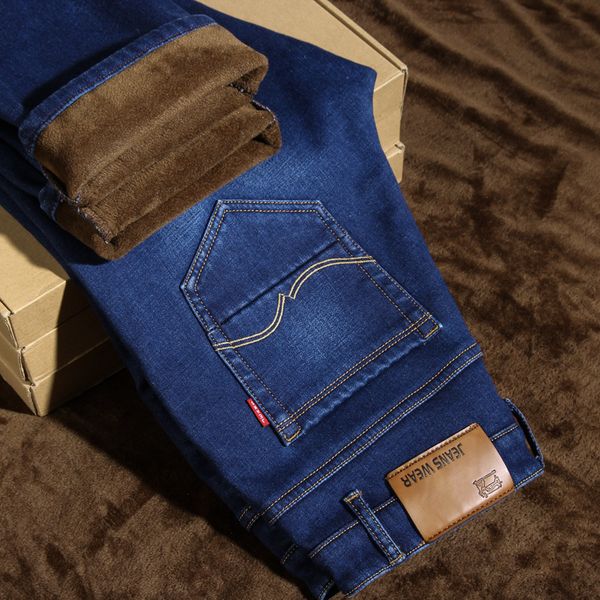 autumn winter plush and thickened jeans men's straight fit casual high stretch pants large size warm move, Blue
autumn winter plush and thickened jeans men's straight fit casual high stretch pants large size warm move, Blue