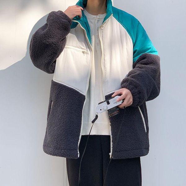 winter thick lamb fur jacket men's warm fashion cotton hit color casual coat men wild loose korean short coat mens clothes m-2xl, Black
winter thick lamb fur jacket men's warm fashion cotton hit color casual coat men wild loose korean short coat mens clothes m-2xl, Black