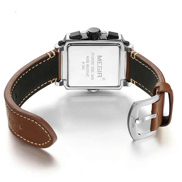 megir brand luxury mens watches chronograph quartz clock creative men watch leather sport army military wristwatches saat, Silver
megir brand luxury mens watches chronograph quartz clock creative men watch leather sport army military wristwatches saat, Silver