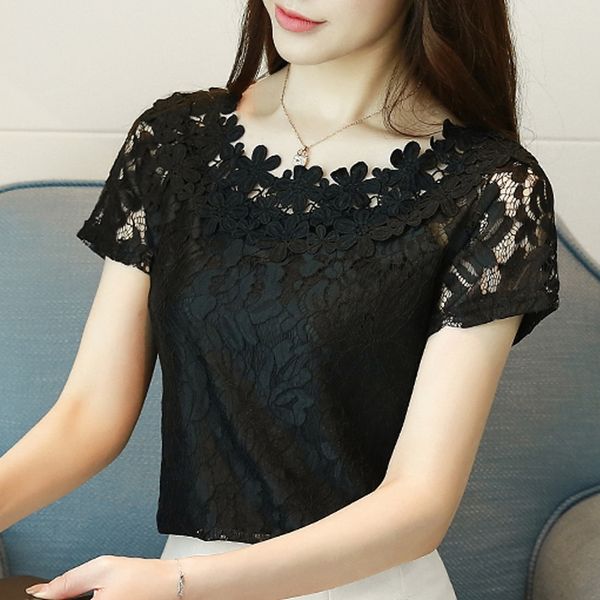 summer short sleeve women shirt blouse fashion hollow lace clothing sweet white women's blusas d698 30 y200828
summer short sleeve women shirt blouse fashion hollow lace clothing sweet white women's blusas d698 30 y200828
