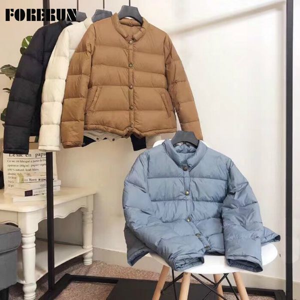 forerun ultralight down jacket women standard collar solid asymmetric hemline warm bubble puffer coat slim 90 duck down q1215, Black
forerun ultralight down jacket women standard collar solid asymmetric hemline warm bubble puffer coat slim 90 duck down q1215, Black