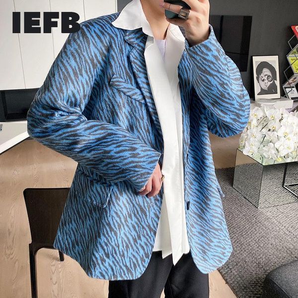 iefb men's autumn winter suit coat korean fashion new woolen fabric blue blazers zebra print thickness warm clothes loose 9y4689, White;black
iefb men's autumn winter suit coat korean fashion new woolen fabric blue blazers zebra print thickness warm clothes loose 9y4689, White;black