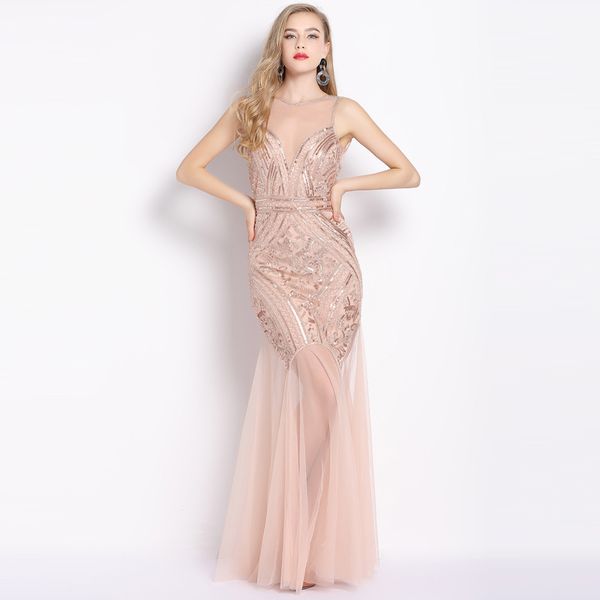 new women pink evening dresses tulle mermaid long squins fabric illusion prom gowns vestido de festa formal party dress, White;pink
new women pink evening dresses tulle mermaid long squins fabric illusion prom gowns vestido de festa formal party dress, White;pink