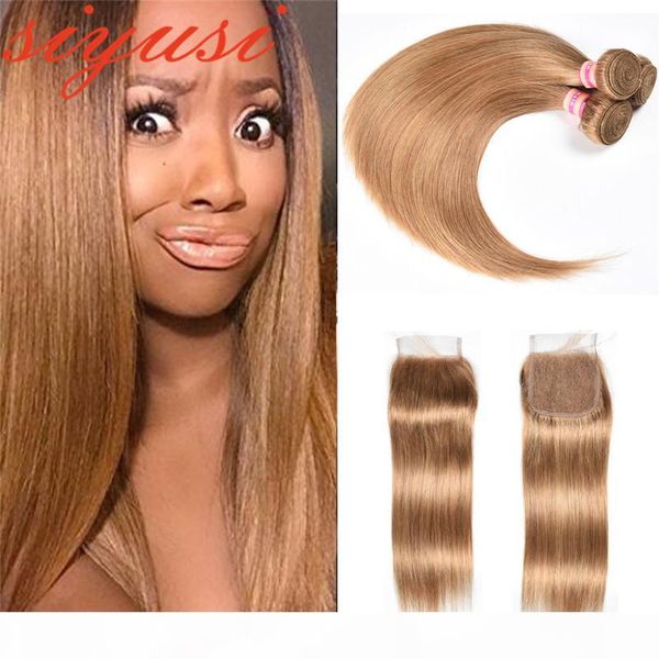 peruvian straight hair 27# honey 3 4 bundles with closure blonde bundles with closure remy human hair weave with lace closure, Black;brown
peruvian straight hair 27# honey 3 4 bundles with closure blonde bundles with closure remy human hair weave with lace closure, Black;brown