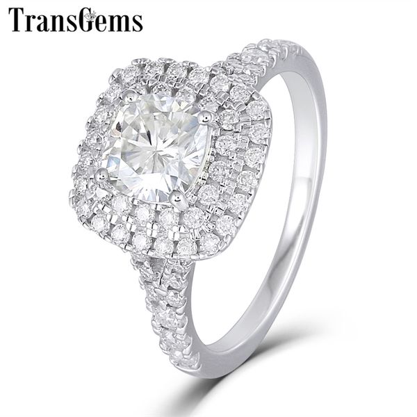 transgems 14k white gold double halo ring center 1ct 6mm square cushion cut f color moissanite engagement ring for women wedding y200620, Slivery;golden
transgems 14k white gold double halo ring center 1ct 6mm square cushion cut f color moissanite engagement ring for women wedding y200620, Slivery;golden