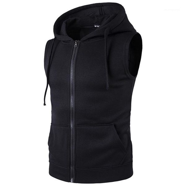 with pockets sleeveless hoodies men zipper up off shoulder summer sweatshirts 2017 solid hoodie outwear fashion slim, Black
with pockets sleeveless hoodies men zipper up off shoulder summer sweatshirts 2017 solid hoodie outwear fashion slim, Black