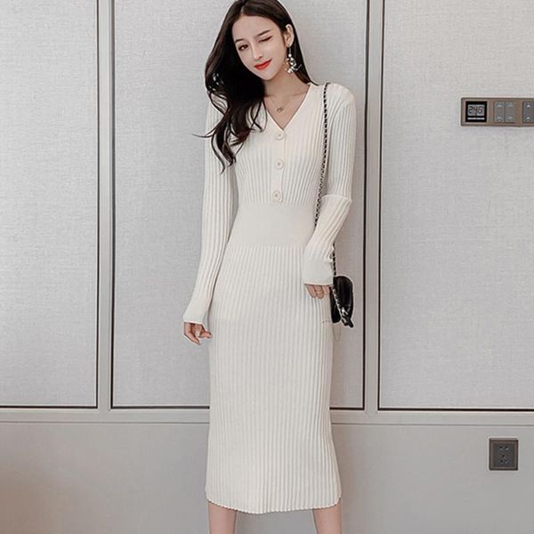 vintage elegant knitted sweater dress women fashion solid full sleeve party dress v-neck vestidos new autumn spring, Black;gray
vintage elegant knitted sweater dress women fashion solid full sleeve party dress v-neck vestidos new autumn spring, Black;gray