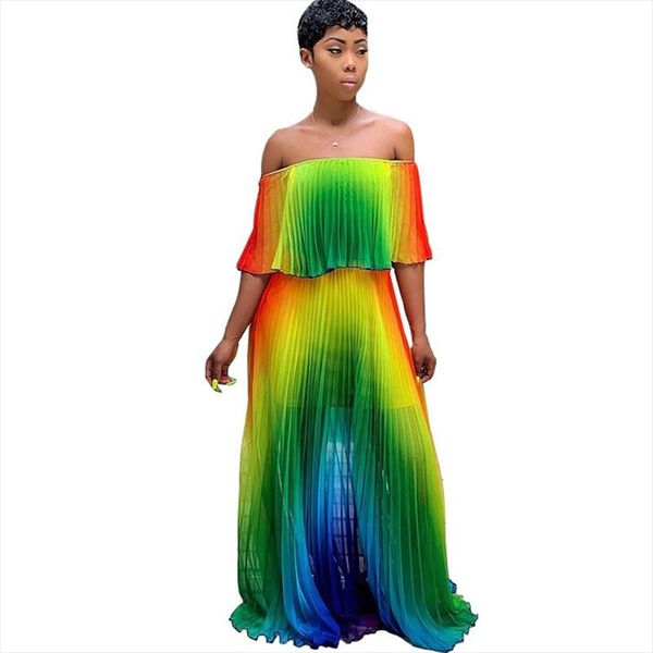 summer women bohemian beach dress bright slash neck off shoulder pleated dress gradient printed casual women long, Black;gray
summer women bohemian beach dress bright slash neck off shoulder pleated dress gradient printed casual women long, Black;gray