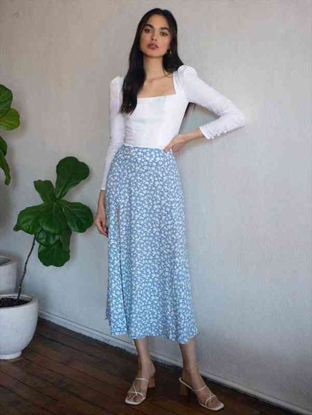 fashion floral skirt women summer high waist split beach casual midi skirts boho elegant vacation a line skirt jupe faldas, Black
fashion floral skirt women summer high waist split beach casual midi skirts boho elegant vacation a line skirt jupe faldas, Black