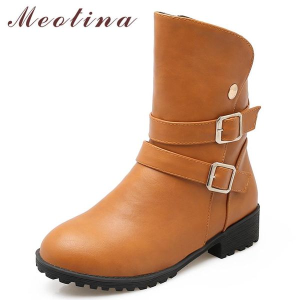 meotina winter ankle boots women boots pu leather square heels short buckle round toe shoes ladies autumn plus size 34-43, Black
meotina winter ankle boots women boots pu leather square heels short buckle round toe shoes ladies autumn plus size 34-43, Black
