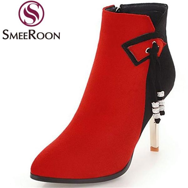 boots smeeroon 2021 thin high heels ankle casual keep warm winter pointed toe solid color party shoes woman, Black
boots smeeroon 2021 thin high heels ankle casual keep warm winter pointed toe solid color party shoes woman, Black
