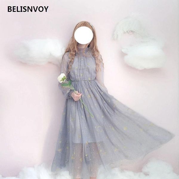 casual dresses spring fall women star sequined mesh shiny dress bling gauze princess elegant chic ruffles tulle vestidos de fiesta, Black;gray
casual dresses spring fall women star sequined mesh shiny dress bling gauze princess elegant chic ruffles tulle vestidos de fiesta, Black;gray