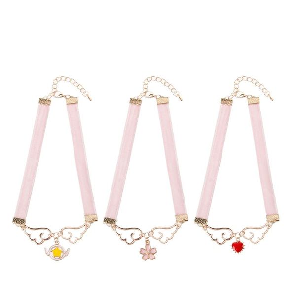 chokers cosplay pendant necklace enamel wing star heart card captor sakura velvet choker, Golden;silver
chokers cosplay pendant necklace enamel wing star heart card captor sakura velvet choker, Golden;silver