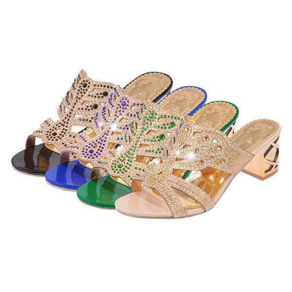 women's summer new korean rhinestone thick heel hollowed out one line slipper fish mouth beach sandals women's large, Black
women's summer new korean rhinestone thick heel hollowed out one line slipper fish mouth beach sandals women's large, Black