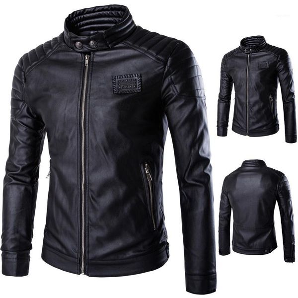leather jackets men 2018 new men's motorcycle leather garment temperament oblique zipper autumn winter coat streetwear1, Black
leather jackets men 2018 new men's motorcycle leather garment temperament oblique zipper autumn winter coat streetwear1, Black