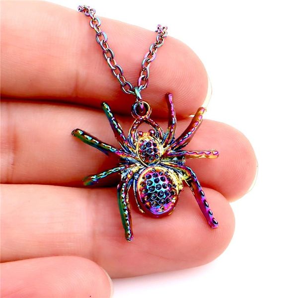1pcs rainbow color zinc alloy spider insect necklace women female jewelry collar stainless steel chain 20 wmtfhc bdesybag, Silver
1pcs rainbow color zinc alloy spider insect necklace women female jewelry collar stainless steel chain 20 wmtfhc bdesybag, Silver