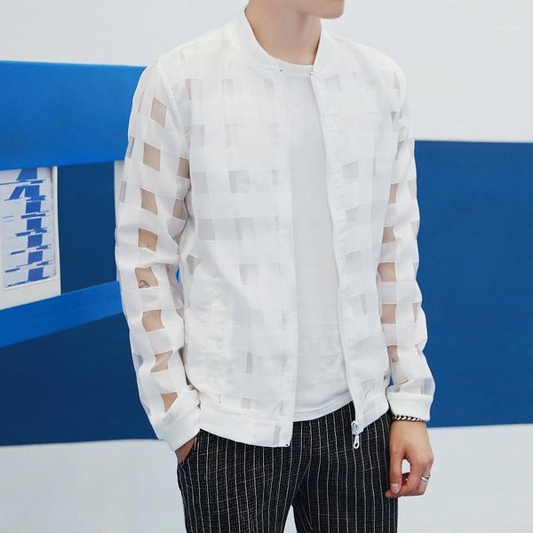 pierced transparent jacket men 2016 sun protection clothing summer thin long sleeve man jacket plus size slim plaid mens jackets1, Black;brown
pierced transparent jacket men 2016 sun protection clothing summer thin long sleeve man jacket plus size slim plaid mens jackets1, Black;brown