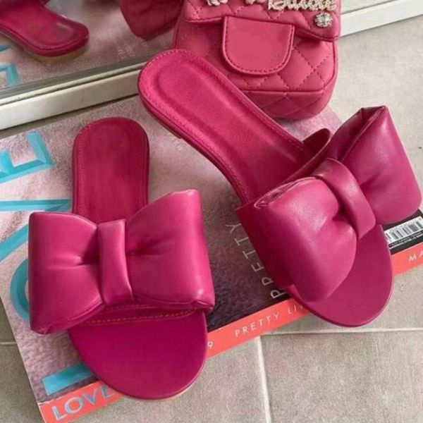 sweet bow tie women slippers 2021 summer woman shoes soft pu leather ladies outside beach slide causal round toe flip flops, Black
sweet bow tie women slippers 2021 summer woman shoes soft pu leather ladies outside beach slide causal round toe flip flops, Black