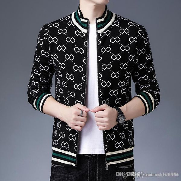 fashion men's sweater autumn and winter new trend men's knitted jacket printing stand-up collar men's cardigan jacket zipper, White;black
fashion men's sweater autumn and winter new trend men's knitted jacket printing stand-up collar men's cardigan jacket zipper, White;black