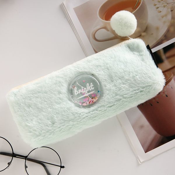 autumn and winter new plush sequin pencil case student zipper large capacity fashionable and simple solid color
autumn and winter new plush sequin pencil case student zipper large capacity fashionable and simple solid color