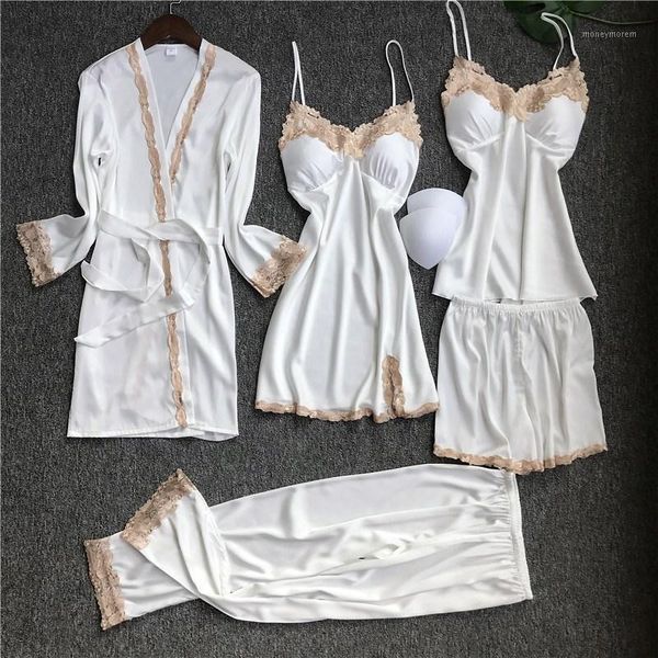 women's robe & gown sets lace bathrobe + nightwear 5 pieces sleepwear women's pyjamas set silk pajamas soft femme lingerie1, Black;red
women's robe & gown sets lace bathrobe + nightwear 5 pieces sleepwear women's pyjamas set silk pajamas soft femme lingerie1, Black;red