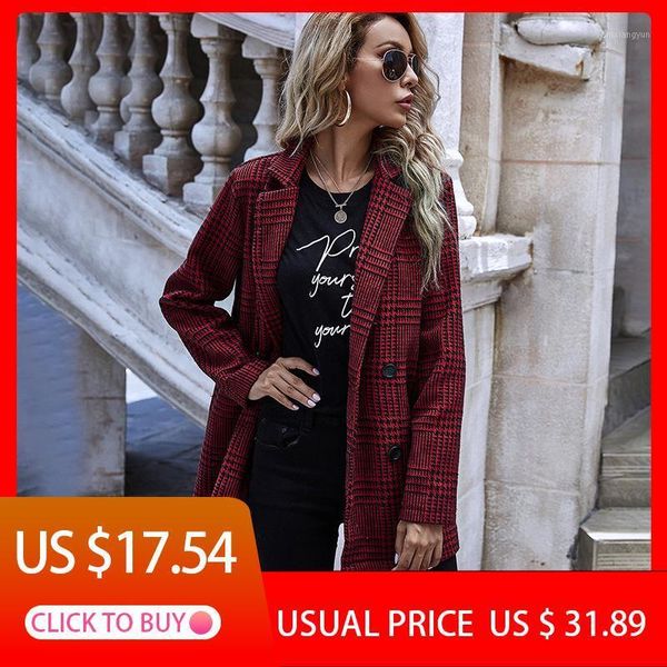 suit jacket women autumn and winter new houndstooth plaid turn down clothing button long sleeve overcoat female office lady1, White;black
suit jacket women autumn and winter new houndstooth plaid turn down clothing button long sleeve overcoat female office lady1, White;black