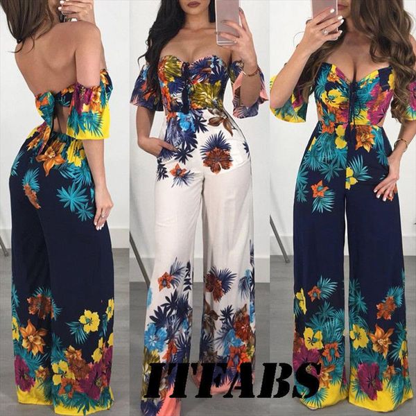 elegant jumpsuits women floral off the shoulder jumpsuit loose trousers wide leg pants rompers holiday leotard overalls, Black;white
elegant jumpsuits women floral off the shoulder jumpsuit loose trousers wide leg pants rompers holiday leotard overalls, Black;white