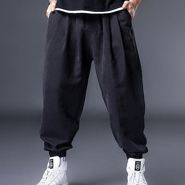 men's pants men plus size trousers elastic band casual loose long brand fatty man, Black
men's pants men plus size trousers elastic band casual loose long brand fatty man, Black