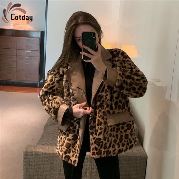 cotday leopard print matching однородящая корея стиль мода кожа свободные универсальные женщины винтаж плюшевые хлопковые шубы, Black
cotday leopard print matching однородящая корея стиль мода кожа свободные универсальные женщины винтаж плюшевые хлопковые шубы, Black