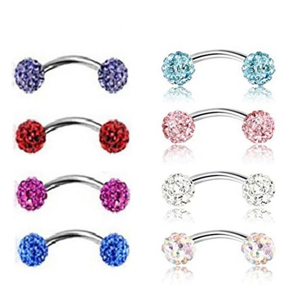 2pcs stainless steel eyebrow piercing ring crystal curved glitter eyebrow helix piercing labret ear women body pircing jewelry f bbykxz, Silver
2pcs stainless steel eyebrow piercing ring crystal curved glitter eyebrow helix piercing labret ear women body pircing jewelry f bbykxz, Silver