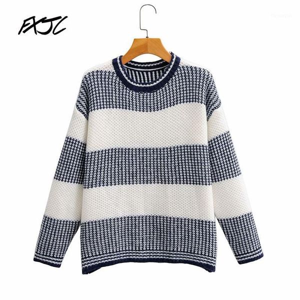 korean striped round neck pullover long sleeve loose knit female sweater sweet contrast color winter warm chic women's sweater1, White;black
korean striped round neck pullover long sleeve loose knit female sweater sweet contrast color winter warm chic women's sweater1, White;black