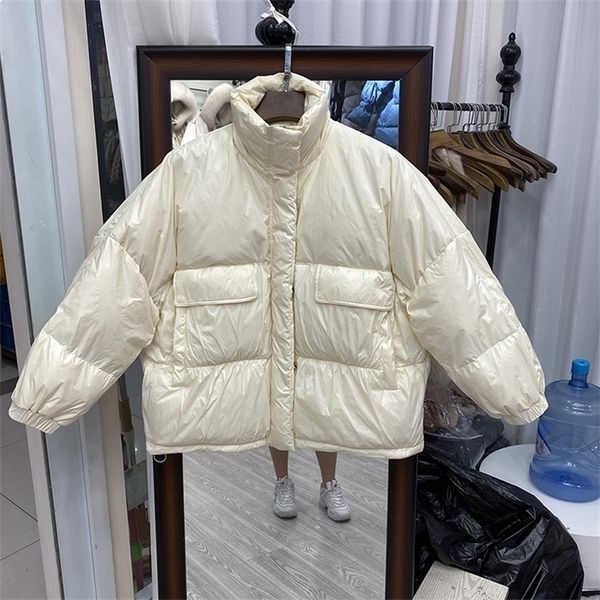 new winter 2021 thick warm collar parka oversized loose white coat down female bread jacket gamh, Black
new winter 2021 thick warm collar parka oversized loose white coat down female bread jacket gamh, Black