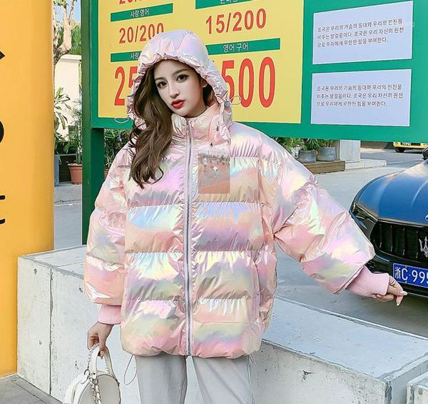 women's down & parkas silver pink cotton coat winter jacket ladies hooded women loose double-sided waterproof1, Black
women's down & parkas silver pink cotton coat winter jacket ladies hooded women loose double-sided waterproof1, Black