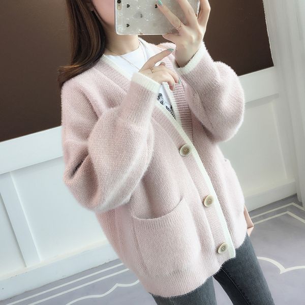 2021 new fashion sweater casual female cardigan with v regular buttons sheer lazy style mesh sleeve 2ew9, White;black
2021 new fashion sweater casual female cardigan with v regular buttons sheer lazy style mesh sleeve 2ew9, White;black