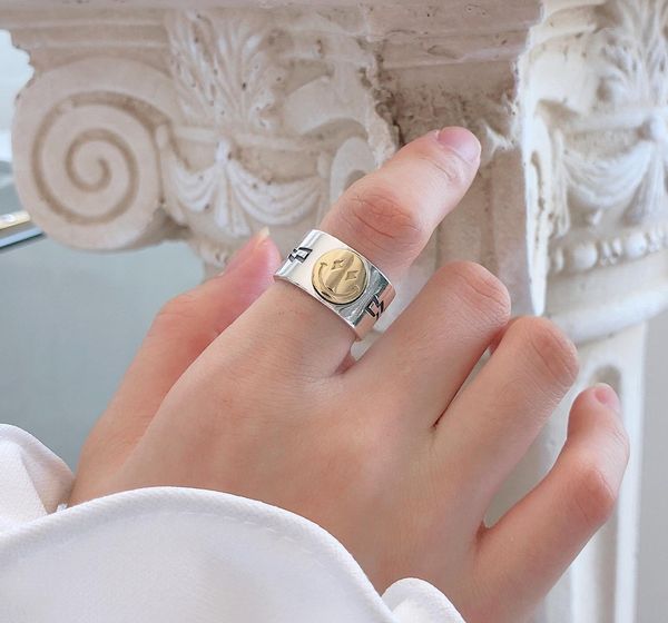 luxury jewelry ring special golden smile face design ring hiphop design for gift, Silver
luxury jewelry ring special golden smile face design ring hiphop design for gift, Silver